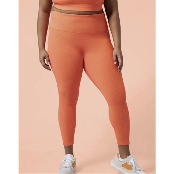 Athleta Pants - Athleta x Alicia Keys Elation Tight Ribbed Legging Jewel Orange 2X Pant Workout